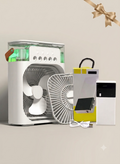 Mini Air Conditioner Fan Premium 3 In 1 Desk Cooling Fan Spray | Free Power Bank